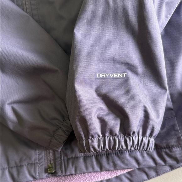 The North Face Girls Hooded Nylon Jacket Purple Fleece and Sherpa Lined - Picture 8 of 16